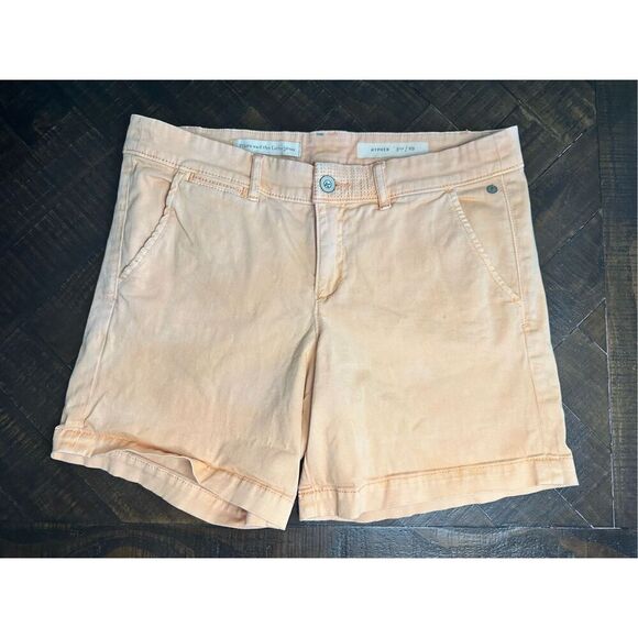 Pilcro and the Letterpress Anthropologie Just Peachy Chino Shorts Size 29 - Picture 1 of 3